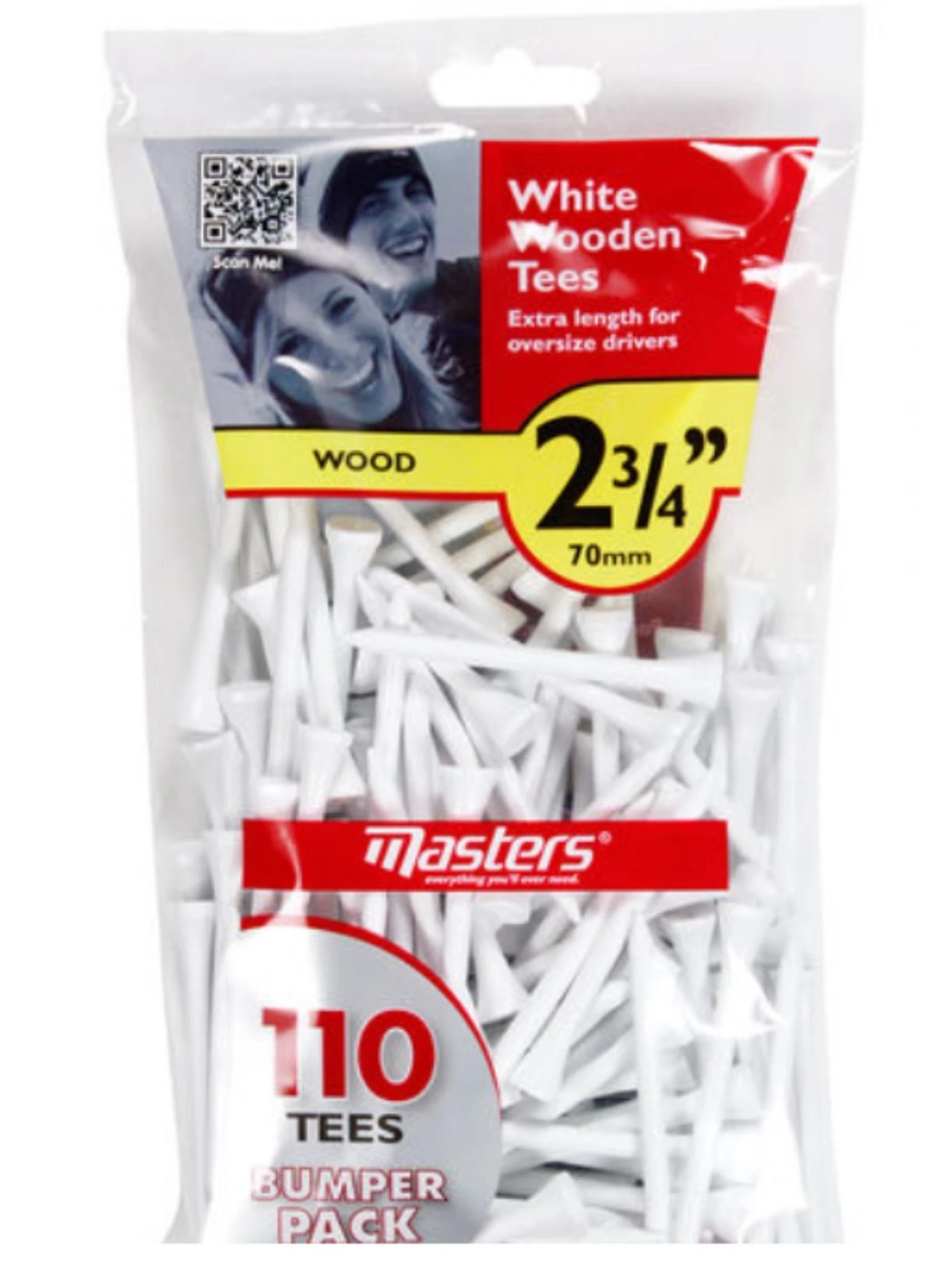 Bumpa Bag Wood Tees 2 3/4 White Bag 110